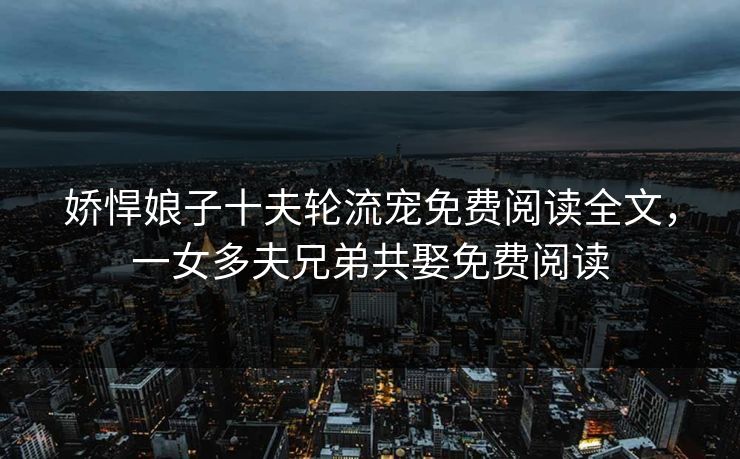 娇悍娘子十夫轮流宠免费阅读全文，一女多夫兄弟共娶免费阅读