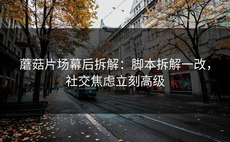蘑菇片场幕后拆解:脚本拆解一改,社交焦虑立刻高级 蘑菇片场幕后拆解:脚本拆解一改,社交焦虑立刻高级